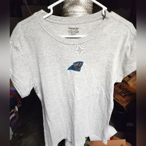 Reebok womens XL Carolina Panthers womens grey short sleeve tee